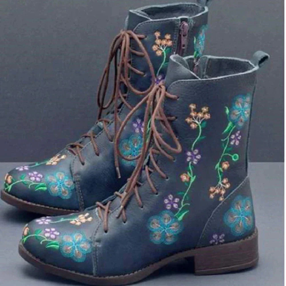 R&B | Retro-Stiefel mit Ethnischer Stickerei