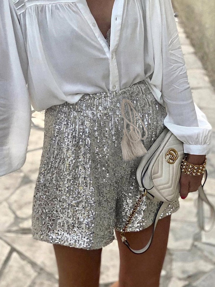 R&B Glitzernde Shorts