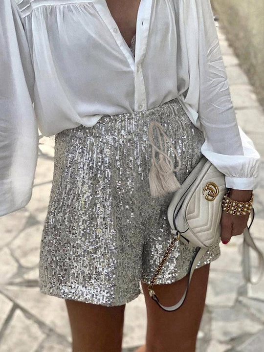 R&B Glitzernde Shorts