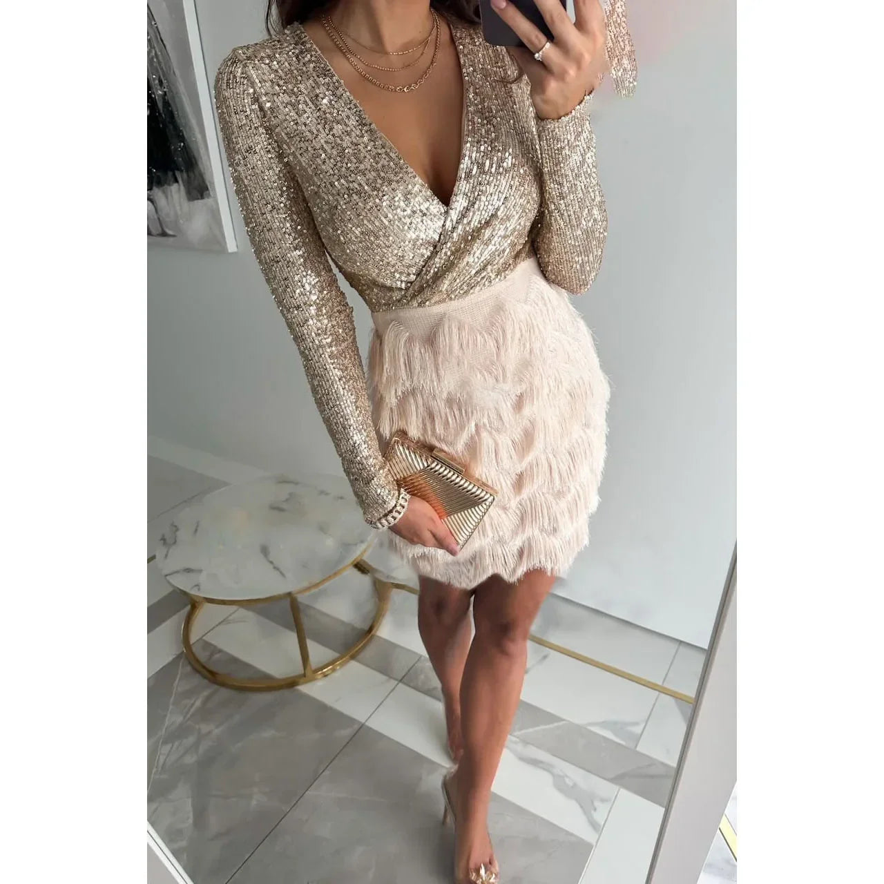 R&B | Elegantes Festkleid mit Pailletten