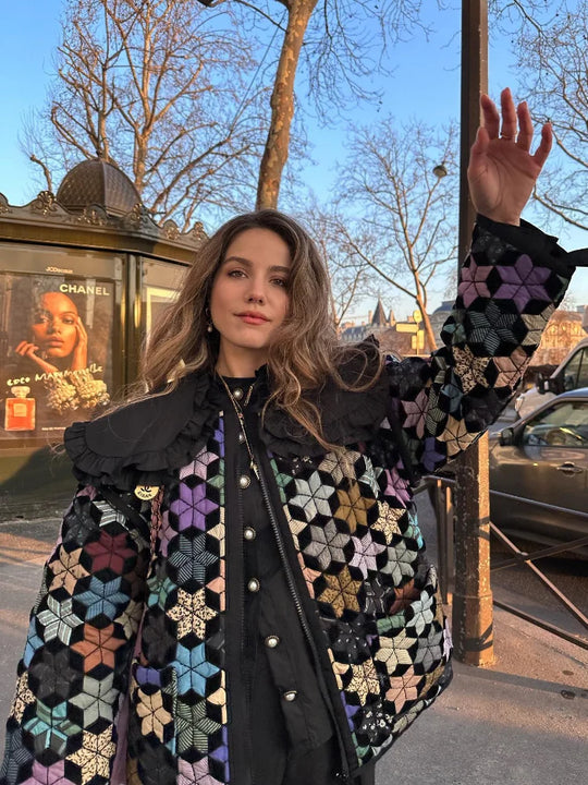 Heidi-Mode | Stil Mehrfarbe Steppjacke