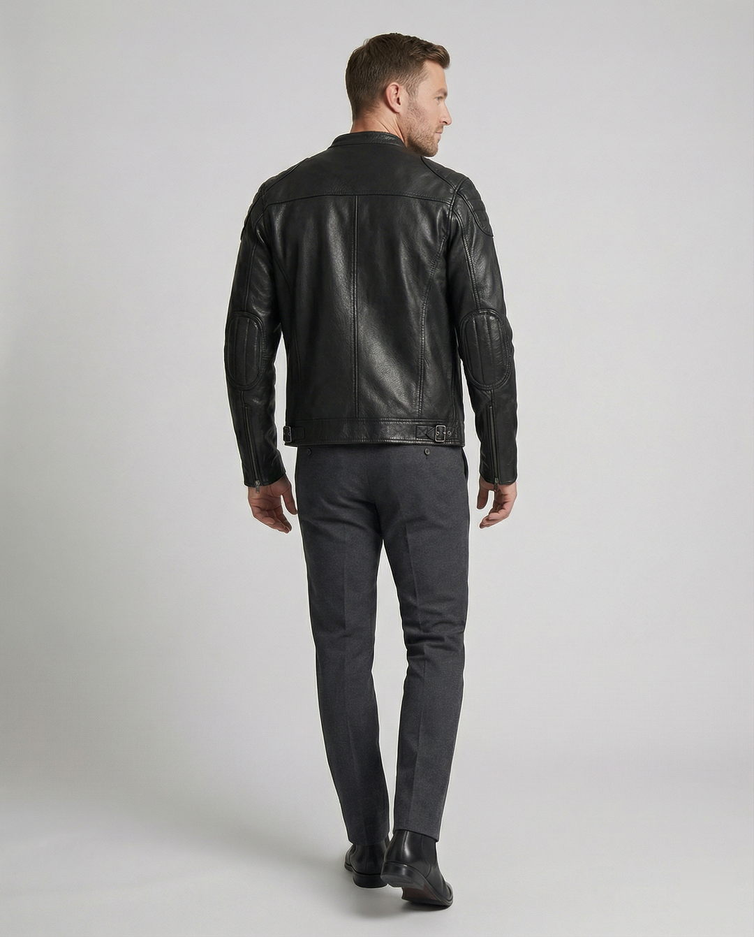 R&B | Bikerjacke Im Klassischen Moto-Style - Schmal Geschnittene Modische Übergangsjacke für Freizeit und Alltag
