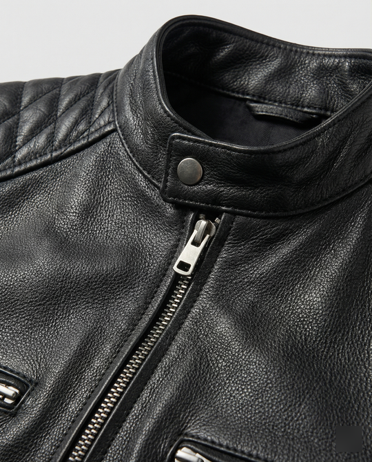 R&B | Bikerjacke Im Klassischen Moto-Style - Schmal Geschnittene Modische Übergangsjacke für Freizeit und Alltag