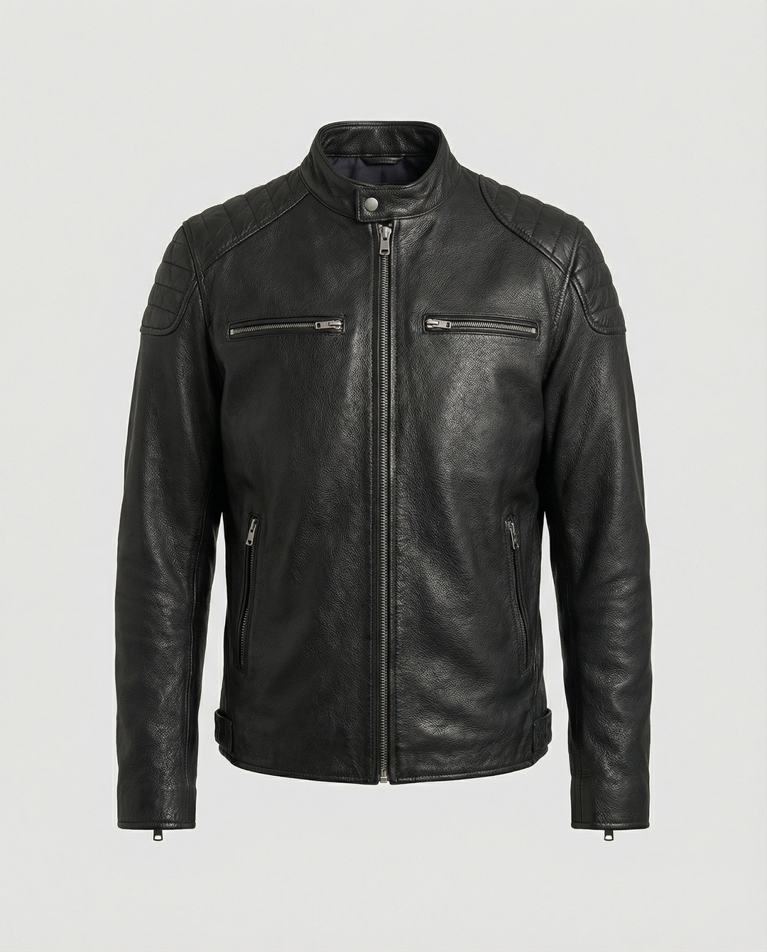 R&B | Bikerjacke Im Klassischen Moto-Style - Schmal Geschnittene Modische Übergangsjacke für Freizeit und Alltag