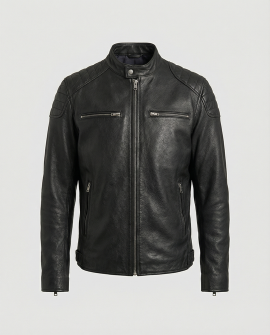 R&B | Bikerjacke Im Klassischen Moto-Style - Schmal Geschnittene Modische Übergangsjacke für Freizeit und Alltag