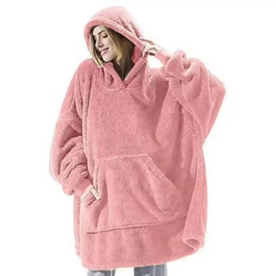 R&B | Übergroßer Flanell-Decken Hoodie für Herren & Damen