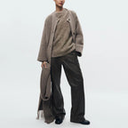 R&B | Bequeme Damen-Cardigan mit Eingebautem Schal