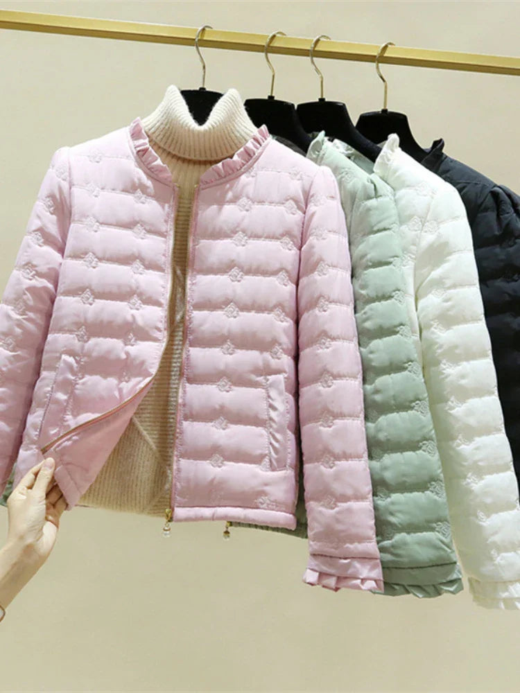 R&B | Lässige Leichte Rüschensaumjacke