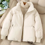 R&B | Winter-Pufferjacke mit Reißverschluss und Eingeschnittenem Kragen