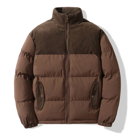 R&B | Gepolsterte Unisex-Jacke mit Corduroy-Details