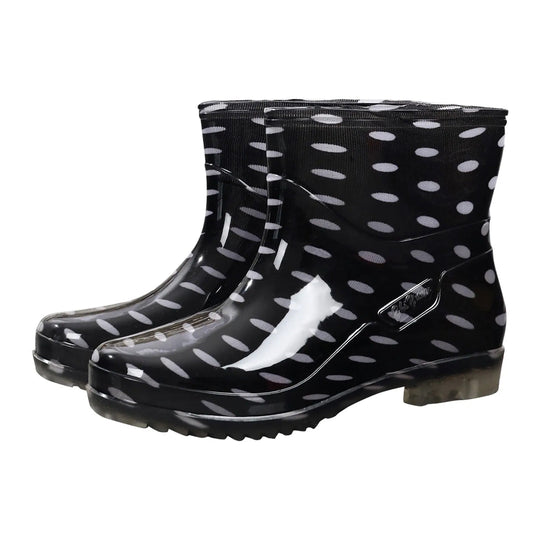 R&B | Gummistiefel Wasserdicht mittelhoch Bedruckt Slip on Grip Sohle