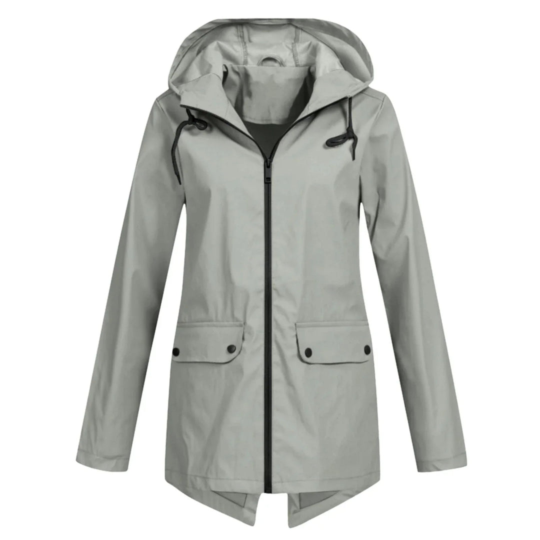 R&B | Lässige Wasserdichte Damenjacke mit Kapuze und Reißverschluss Ideal für Herbst Winter