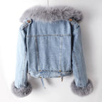 R&B | Damen Jeansjacke mit Paspeln