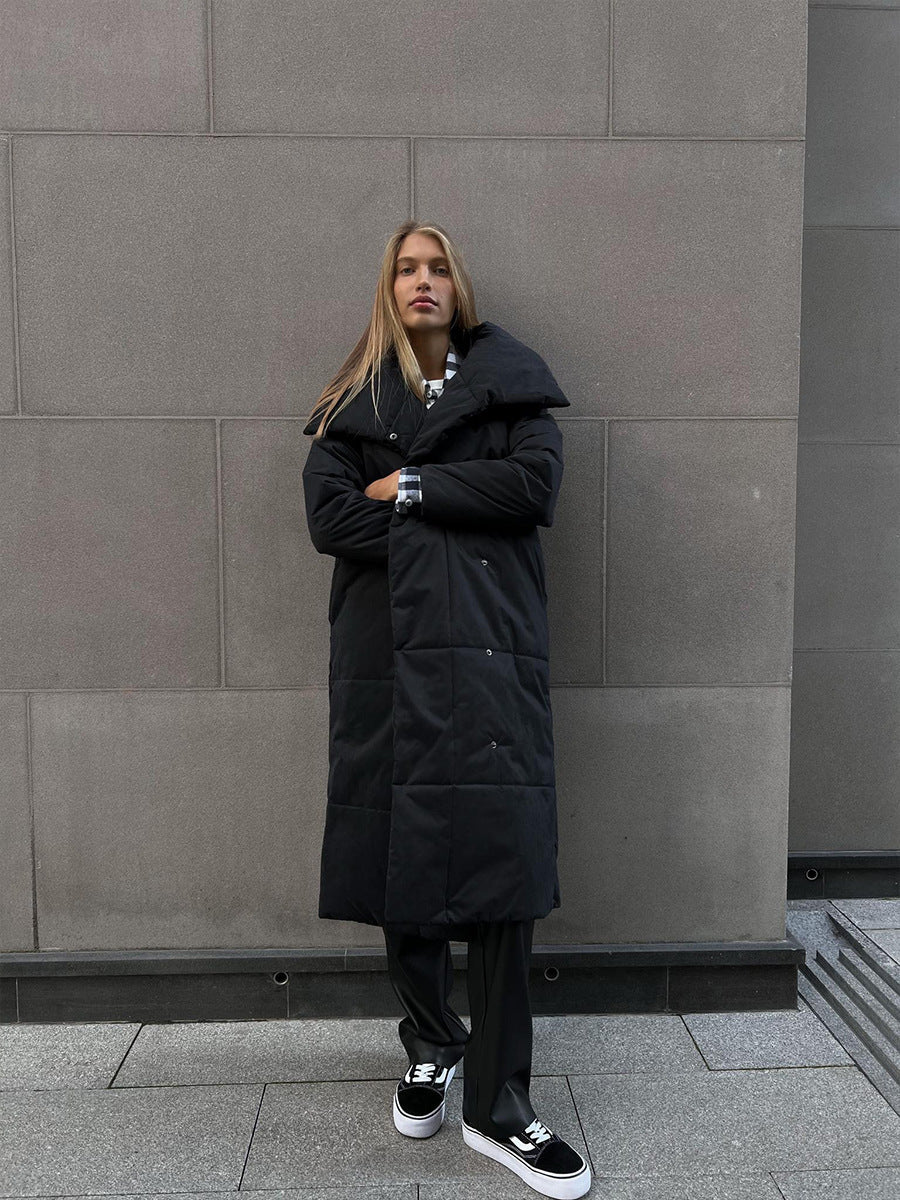 R&B | Eleganter Wintermantel mit breitem Kragen
