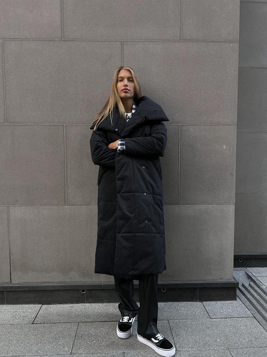 R&B | Eleganter Wintermantel mit breitem Kragen