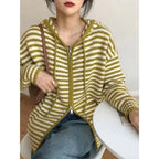 R&B | Gestreifter Kapuzenpullover Pullover