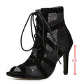 R&B | Damen Sandaletten mit Hohen Absätzen - Verführerische Spitze und Mesh für Den Perfekten Party-Look