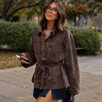 R&B | Jeansjacke mit Leopardenmuster