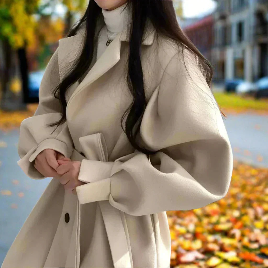 R&B | Langer Damen-Trenchcoat mit Gürtel - Zeitlose Eleganz