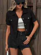 R&B | Jacke Kurzarm Denimjacke