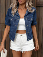 R&B | Jacke Kurzarm Denimjacke