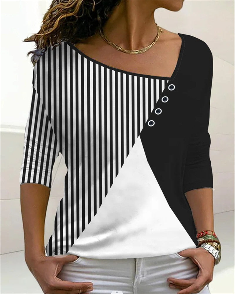 R&B | Mirtesshirt V-Ausschnitt T-Shirt für Damen