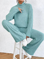 R&B | Gestrickte Hose und Rollkragenpullover für Damen