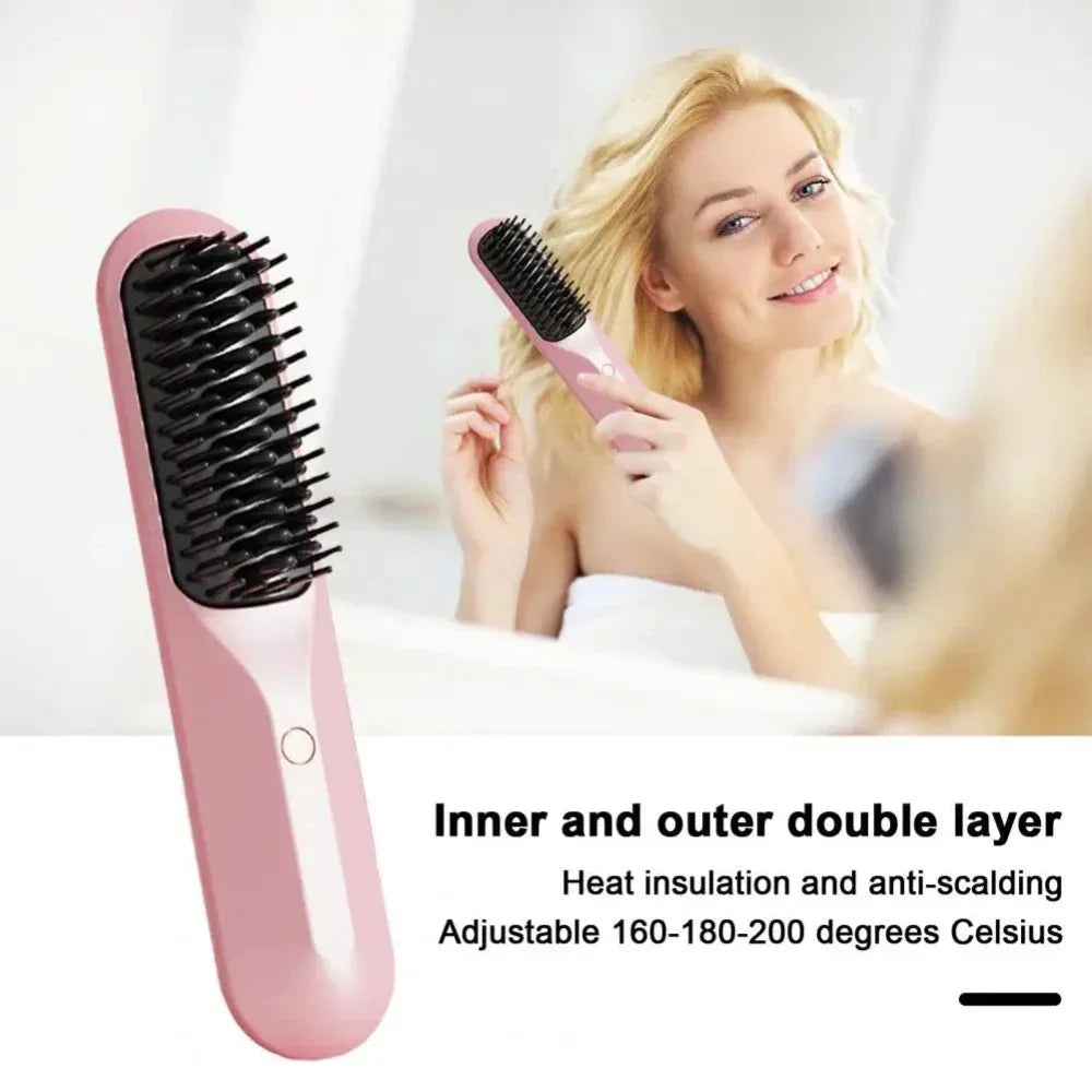 EB Brush - Kabellose Haarbürste für Locken, Wellen und Styling
