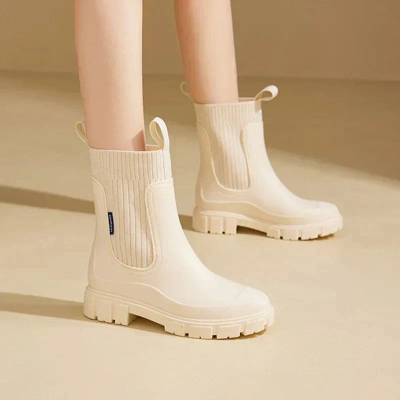 R&B | Damen isolierte wasserdichte Gummistiefel mit rutschfester Sohle