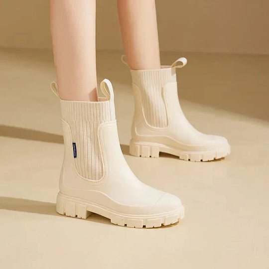 R&B | Damen isolierte wasserdichte Gummistiefel mit rutschfester Sohle