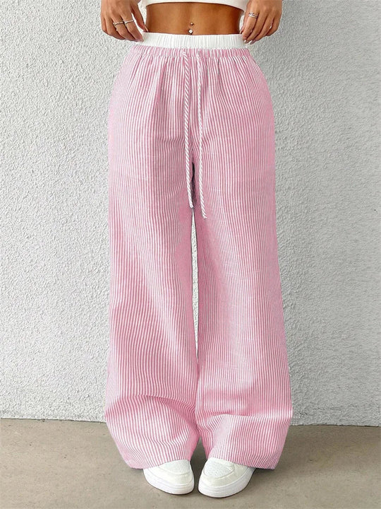 R&B | Gestreifte Hose mit Weitem Bein