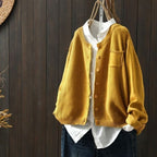 R&B | Cardigan Strick Knopfverschluss Oversized Fit Weich und Bequem