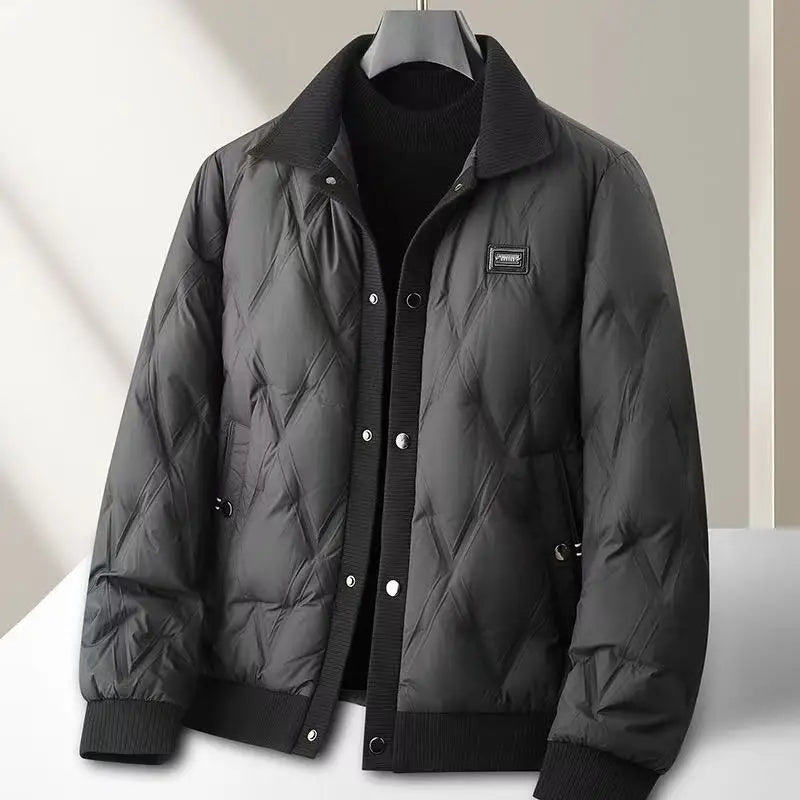 R&B | Gepolsterte Steppjacke Lässiger Schnitt mit Geripptem Kragen und Manschetten