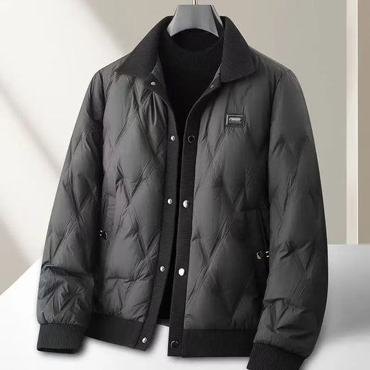 R&B | Gepolsterte Steppjacke Lässiger Schnitt mit Geripptem Kragen und Manschetten