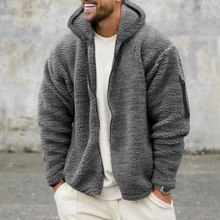 R&B | Herren Kapuzen-Fleecejacke