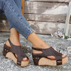R&B | Orthopädische Keil-Sandalen mit offener Spitze
