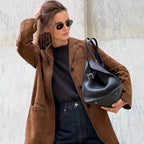 R&B | Braune Wild jacke Mit Revers Chic Und Warm