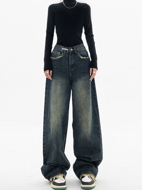 R&B - Damen Vintage Baggy Jeans