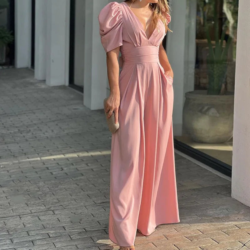 R&B | Eleganter Jumpsuit mit Puffärmeln