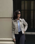 R&B | Elegante Jacke mit farbigem Kragen und HR&Be für Damen