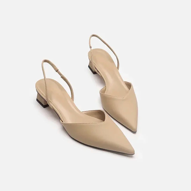 Heidi-ModeMode Damen Slingback Pumps Spitz Geschlossen mit Absatz