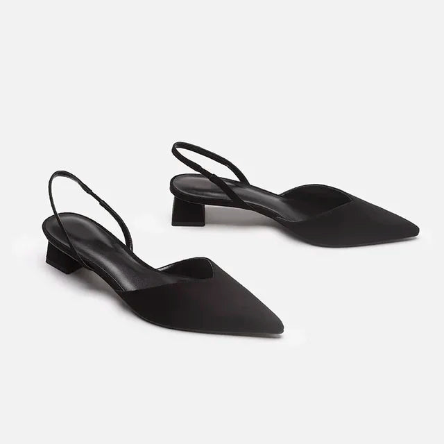 Heidi-ModeMode Damen Slingback Pumps Spitz Geschlossen mit Absatz