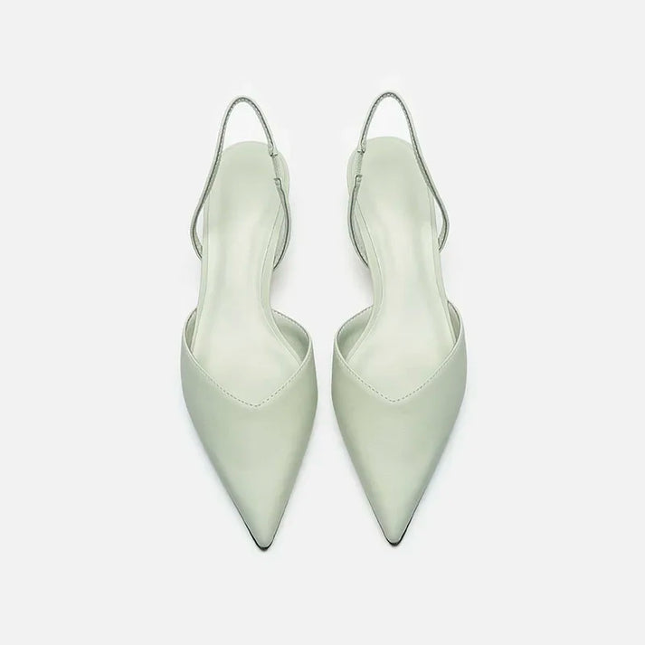 R&B Damen Slingback Pumps Spitz Geschlossen mit Absatz