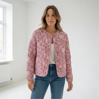 R&B | Blümchen-Steppjacke Gefüttert Damen
