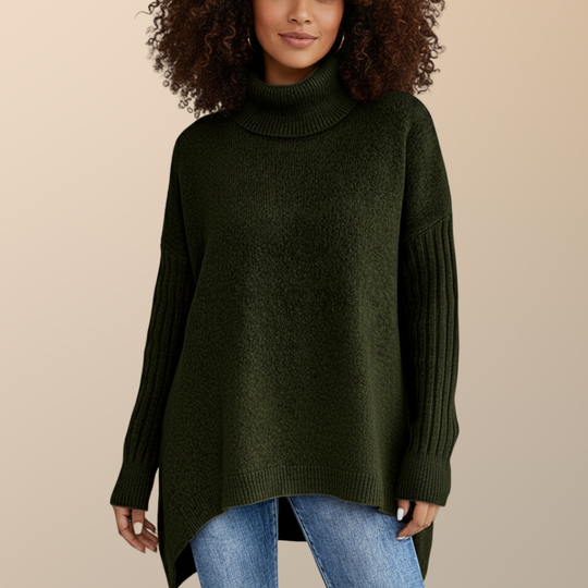 R&B | Eleganter langer Rollkragenpullover für Damen