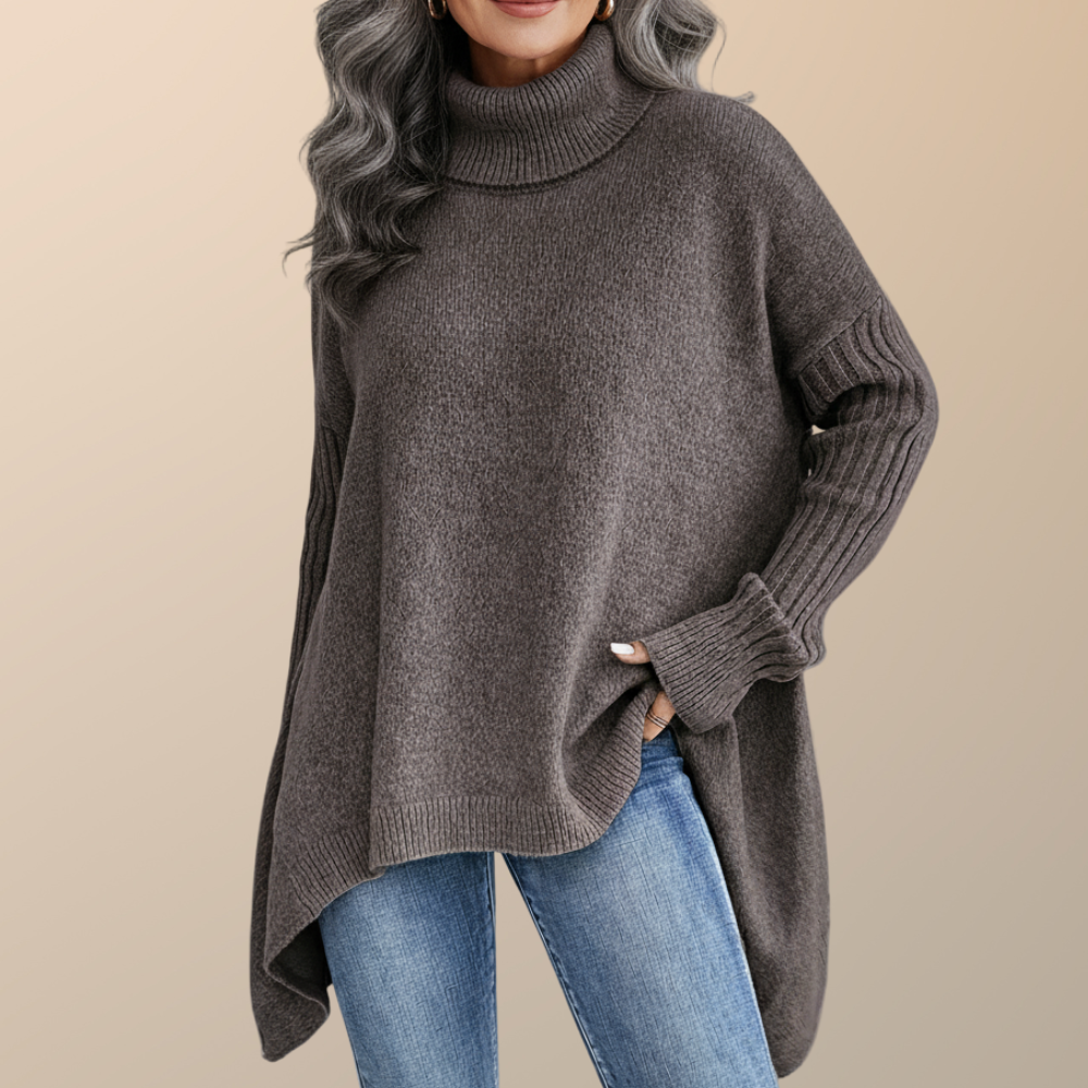 R&B | Eleganter langer Rollkragenpullover für Damen