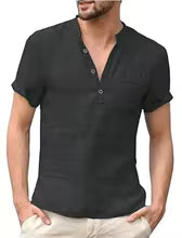 R&B | Lässiges Sommer-Leinen-T-Shirt