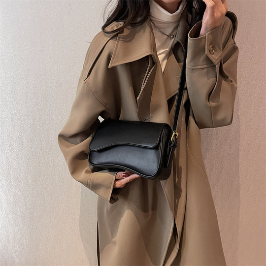 R&B | Vintage Leder Crossbody-Taschen Kleine Umhängetasche Stilvolle Armpit Handtaschen und Geldbörsen