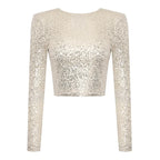 R&B | Elegantes Pailletten-Cropped-Top