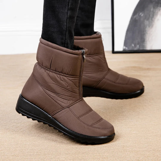R&B | Gepolsterte, Wasserdichte, Plüschige Stiefeletten mit Reißverschluss